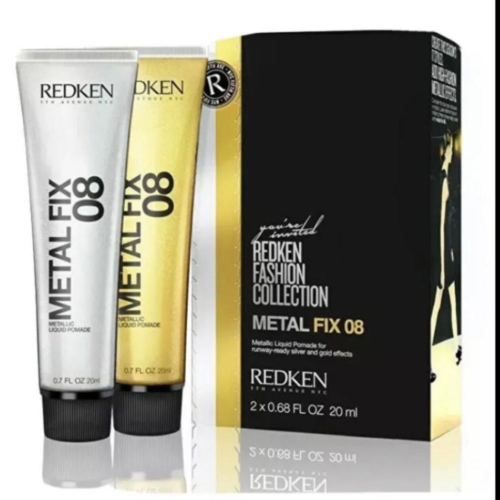 BNIB REDKEN METAL FIX 08 METALLIC GOLD AND SILVER LIQUID POMADE